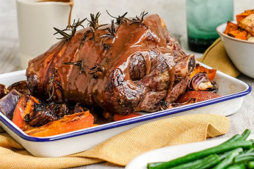 Roast Lamb with Chocolate Pepper Sauce